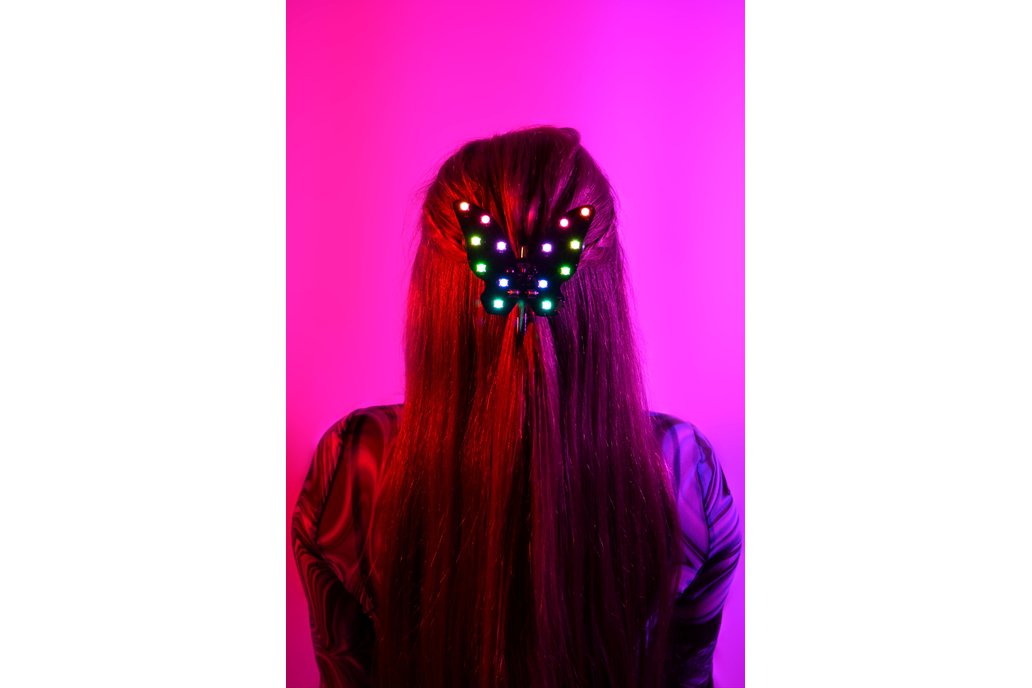Sound-Reactive LED Swallowtail Butterfly Clip 1
