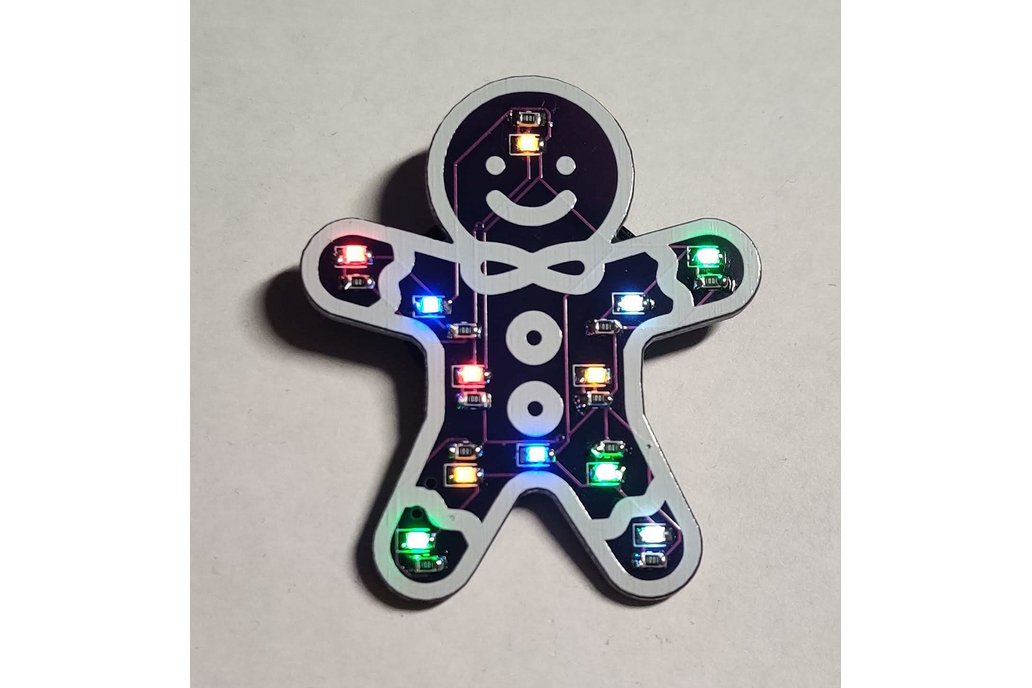 Gingerbreadman led Pinbadge (incl. battery) 1