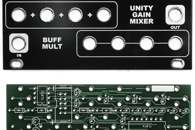 1U UniBuffer PCB/Panel - Eurorack Buff Mult/Mixer