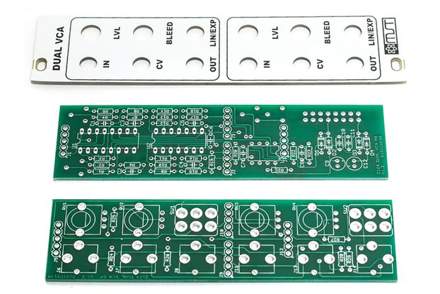 MST Dual 2164 VCA Eurorack PCBs and Panel