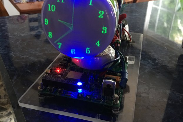 Oscilloscope Clock 3BP1 CRT assembled with wifi
