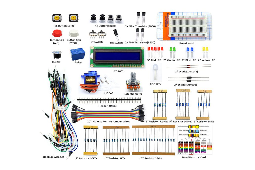 Adeept Starter Kit for Raspberry Pi Servo Relays 1