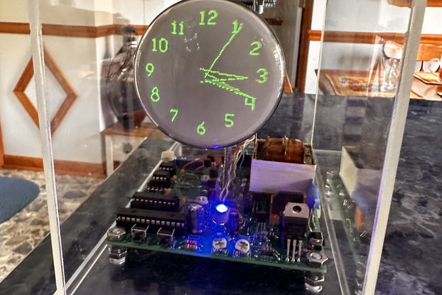 Mini oscilloscope clock OSC4.6 original vector