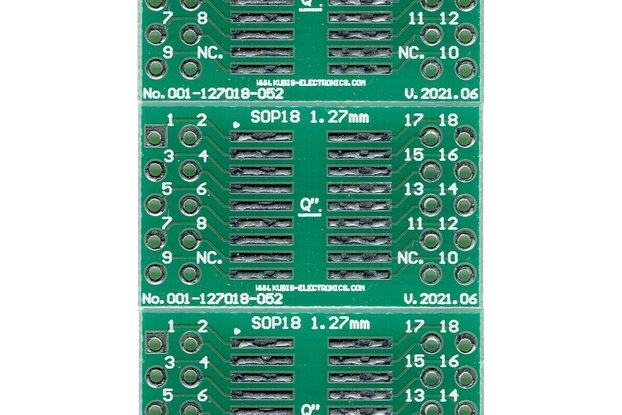 SO18,SOP18,SOIC18 1.27mm(0.05") to 2xIDC2x5 - 3PCS