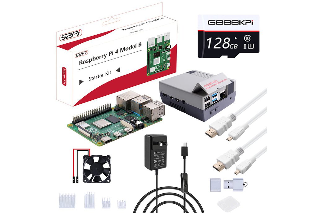 52Pi 8GB Starter Kit for Raspberry Pi 4 - 128GB 1