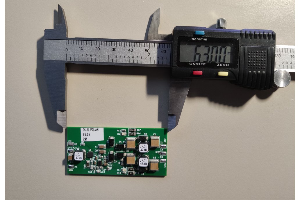 DC/DC 20...26 Vin, ±63.5 Vout. For HV OP-AMPs, 2W 1