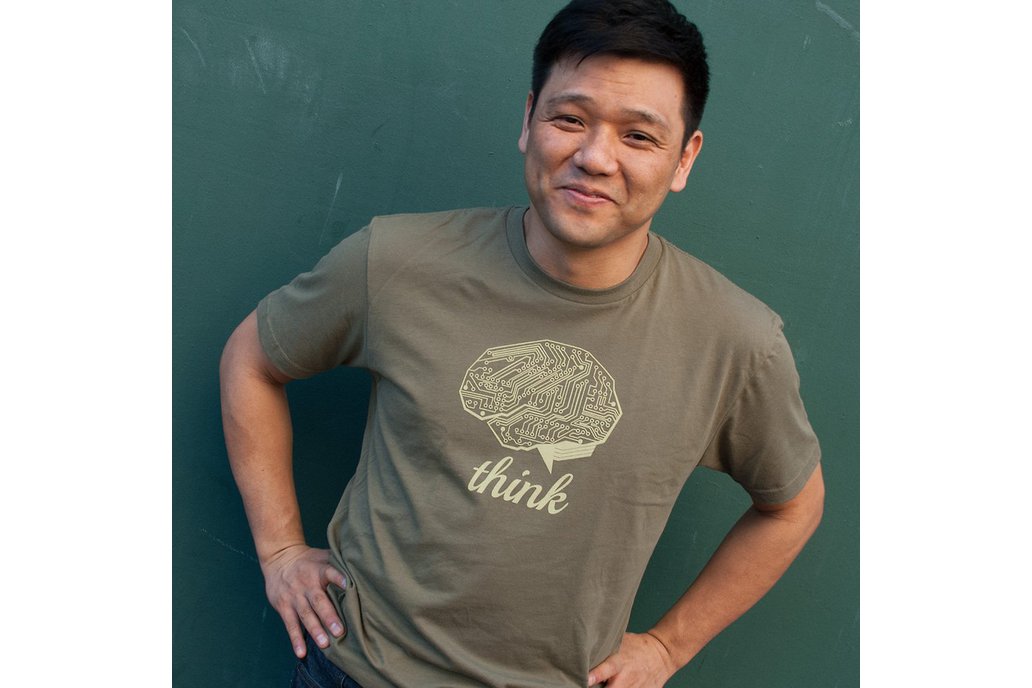 THINK TECH (Olive Green) -  Graphic T-shirt 1
