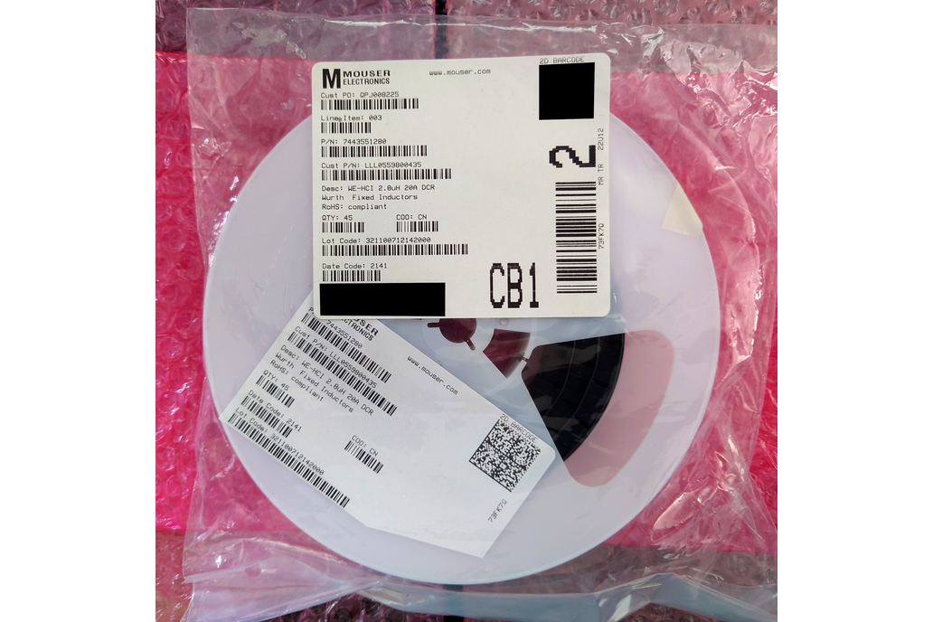 Wurth Elektronik 7443551280 2.8uH 20A 45pcs reel 1