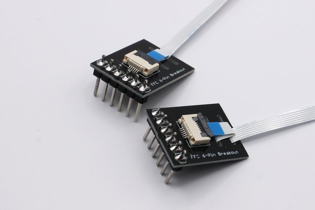 6-pin Flat Flexible Cable Breakout Boards (1 Pair)