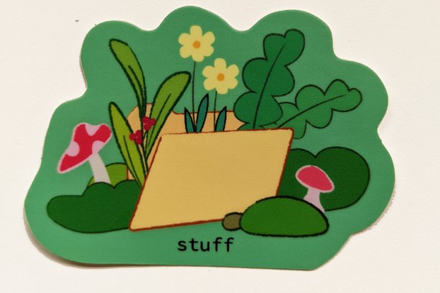 Plants in a folder Computing Stuff Vinyl Sticker