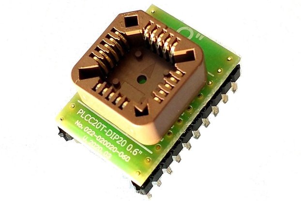 Adapter PLCC20T to DIP20 0.6".