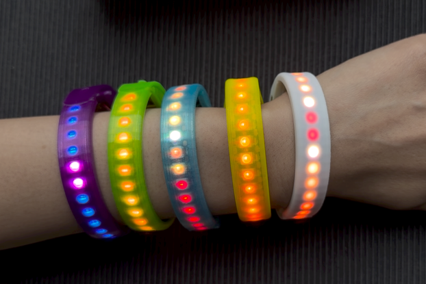 Translucent audio sync glow LED wristband/bracelet