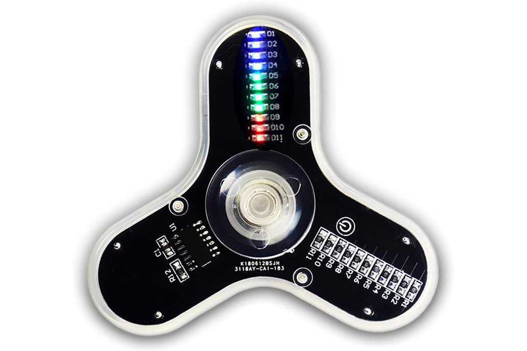 3 Leaves LED Rotating Gyroscope DIY Kit 1