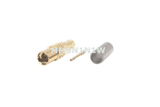 MMCX Female Jack Straight Connector Crimp-4pcs
