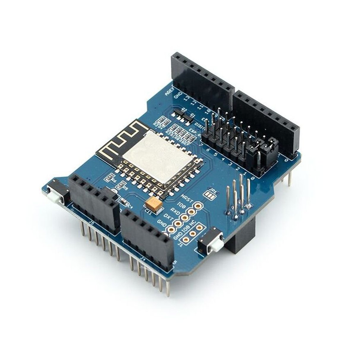 EX-WiFiShield 8266 with jumpers from DCC-EX on Tindie EX-WiFiShield 8266 with jumpers from DCC-EX on Tindie