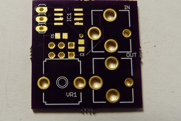 Resonant low-pass filter PCB for 1U Eurorack tiles