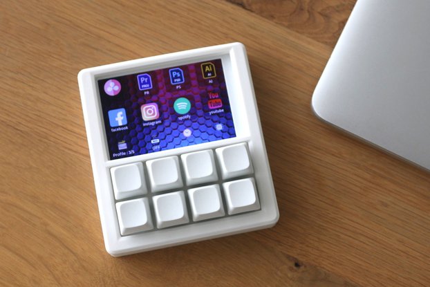 8 keys Macro pad with 3.5 inch LCD