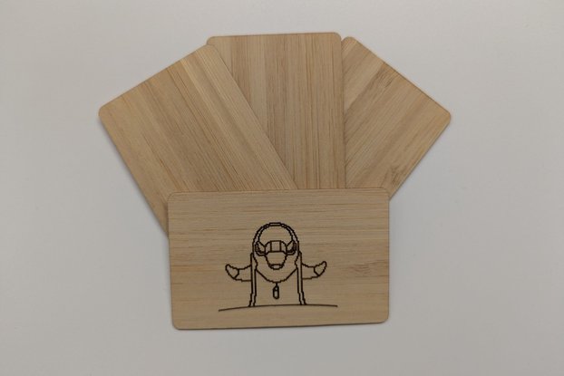 Wooden NFC cards (NTAG213) - set of 3