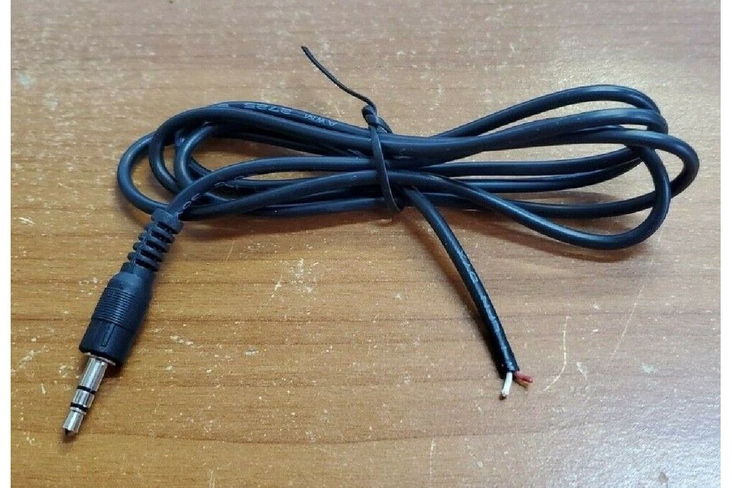 Qty 5, 1/8" (Mini) Stereo 2-Wire Plug w/ 3ft Cable 1