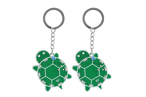 2pcs Turtle Keychain DIY Soldering Practice Kit
