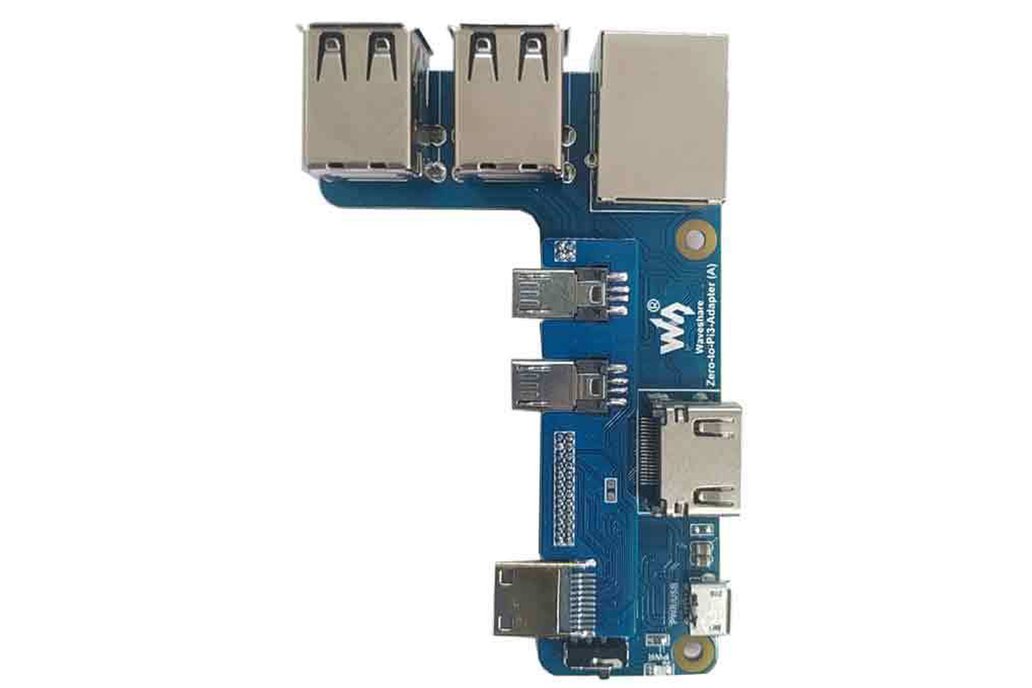 Raspberry Pi Zero to 3B/4B Adapter with USB & RJ45 1