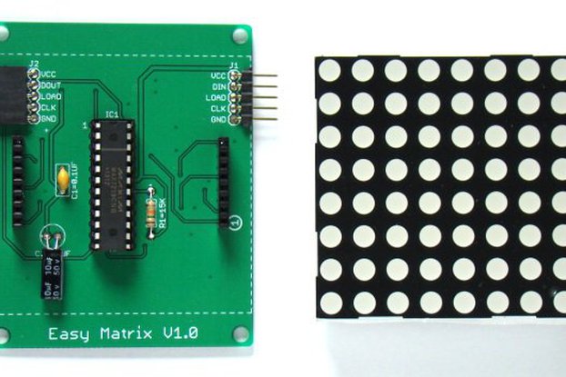 Easy Matrix: A cascadable LED matrix module (Kit)