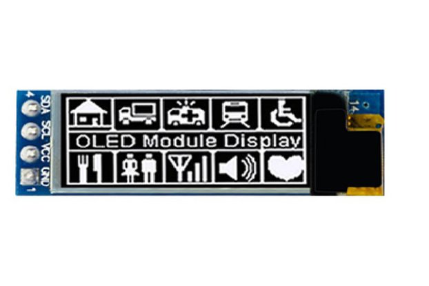 0.91 inch 128x32 OLED Display Module SSD1306 4P