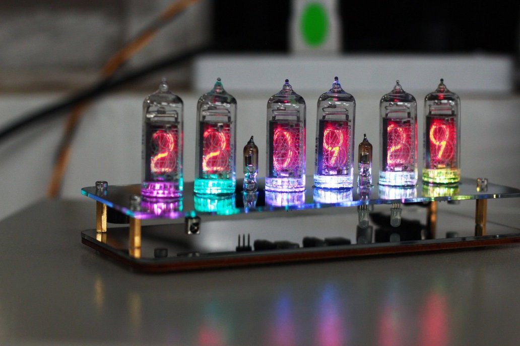 NIXT CLOCK - IN14 NIXIE TUBE CLOCK With GPS Temp 1