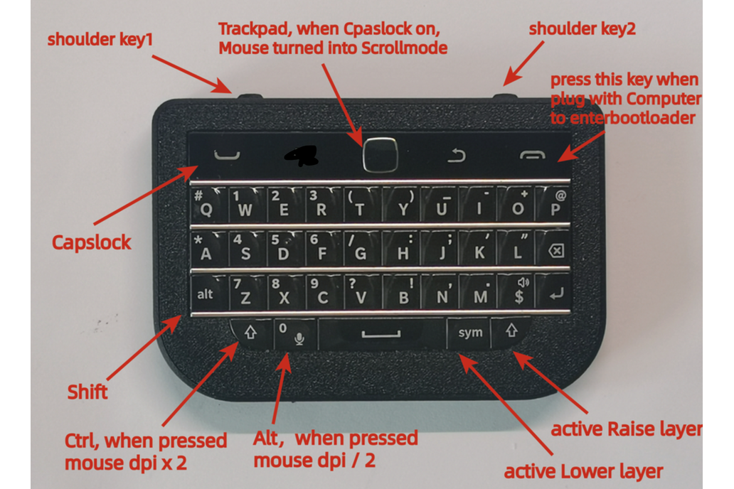 Q20 USB keyboard with Trackpad 1