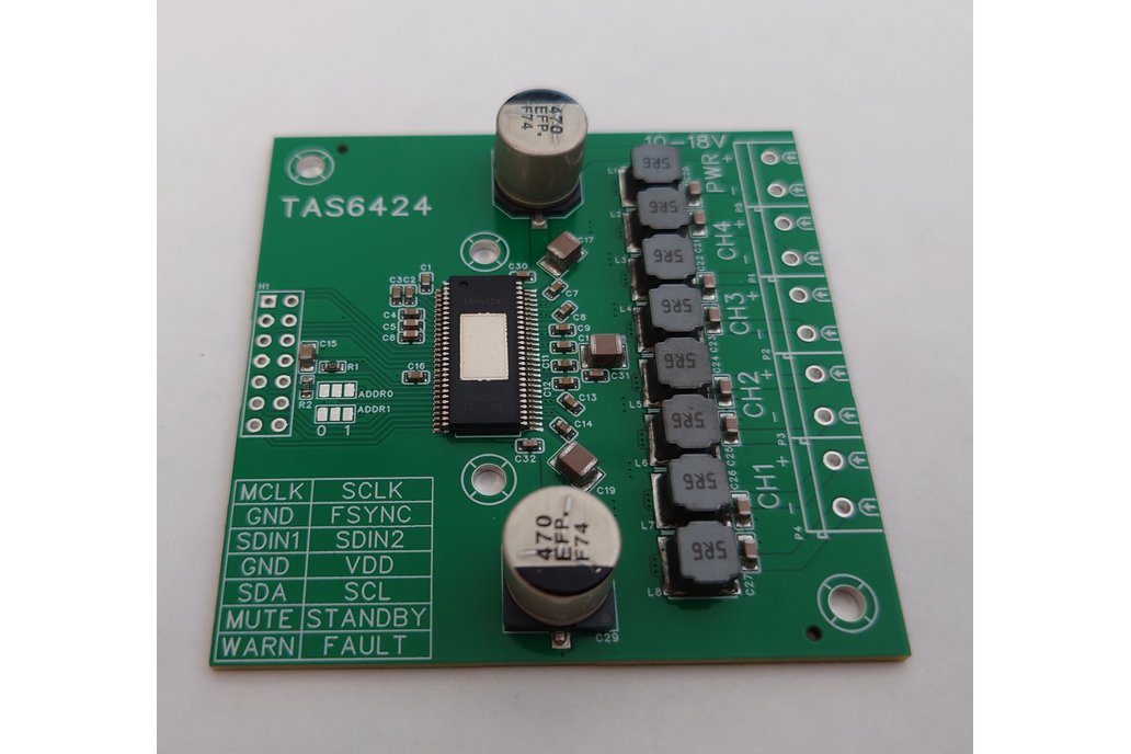 TAS6424 4-channel class-D I2S amplifier 4x40W 1