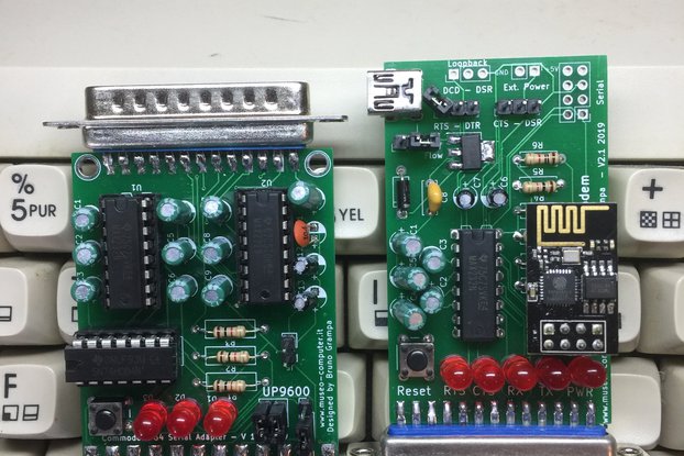 Simple Wifi RS232 modem + Commodore Serial Bundle