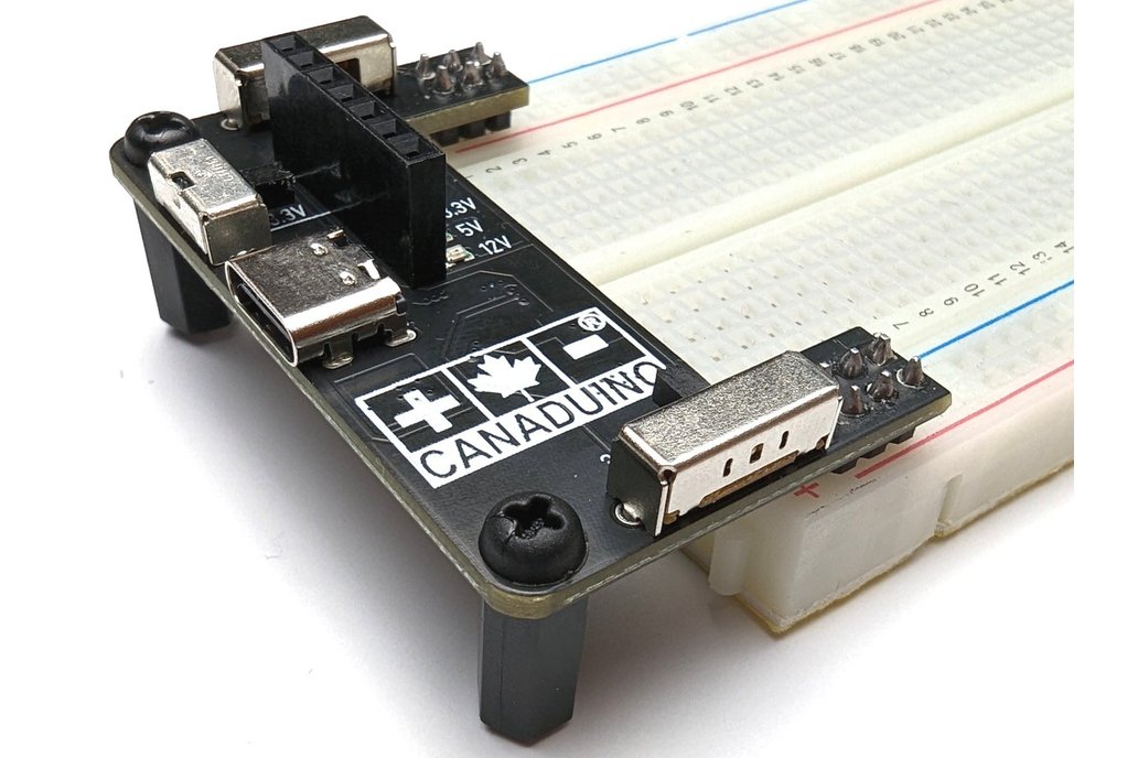 Breadboard Power Supply Module + USB-UART (USB-C) 1