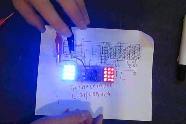 Red Blue Flashing Light DIY Kit(4986)