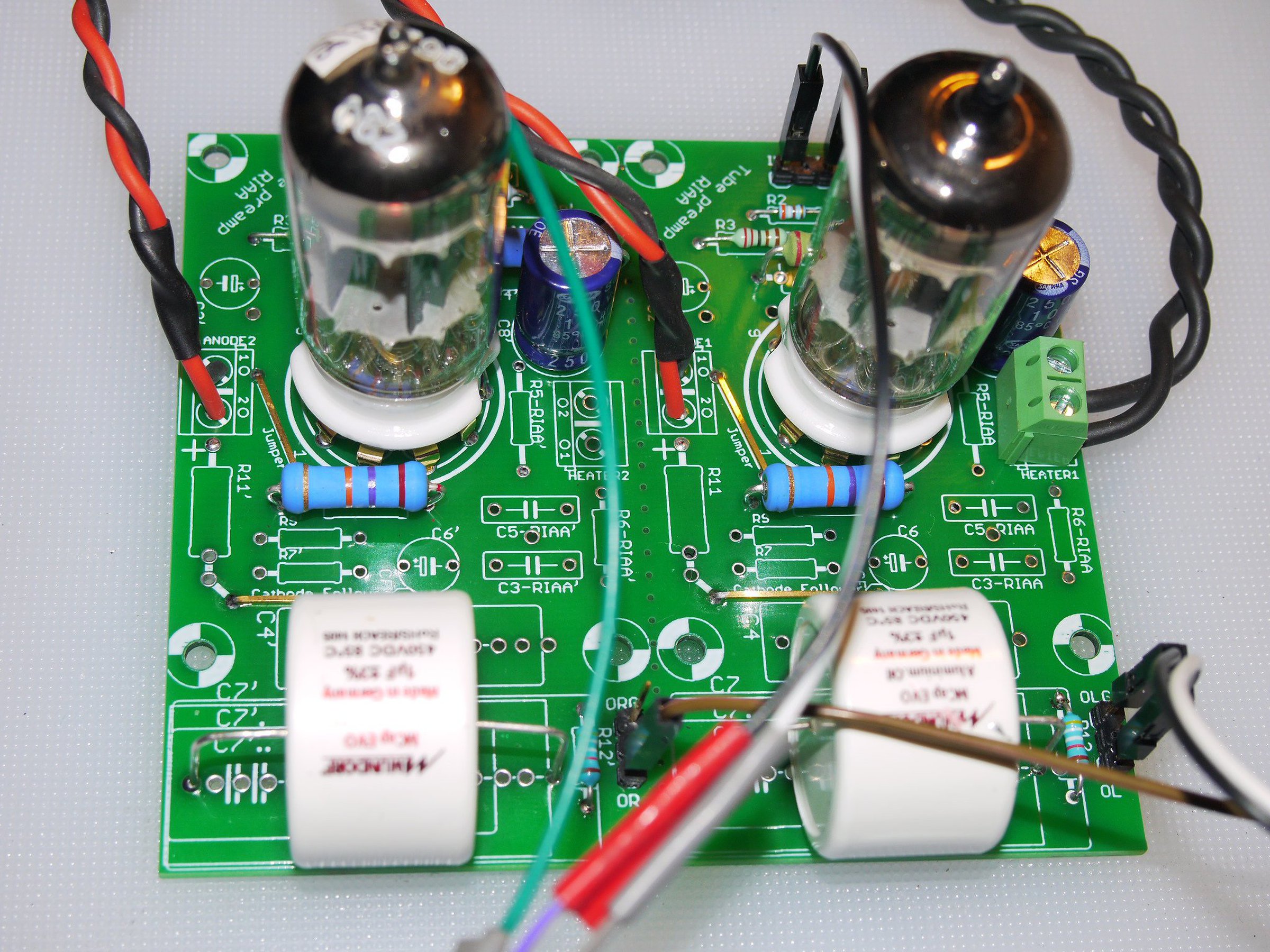 Tube ECC82 preamplifier Velleman K8020 clone from stereo24 on Tindie