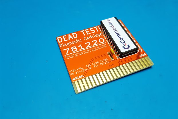 Commodore 64 Dead test cartridge + cover shell