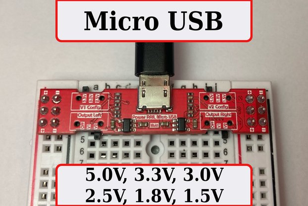 Power Supply Rail Micro USB Kit for Breadboard