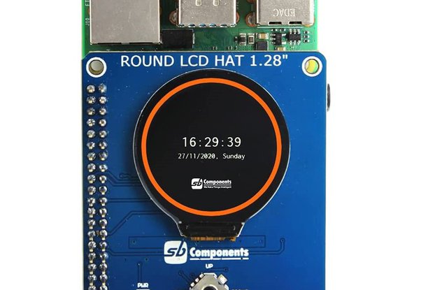 1.28inch Display Round LCD HAT for Raspberry Pi