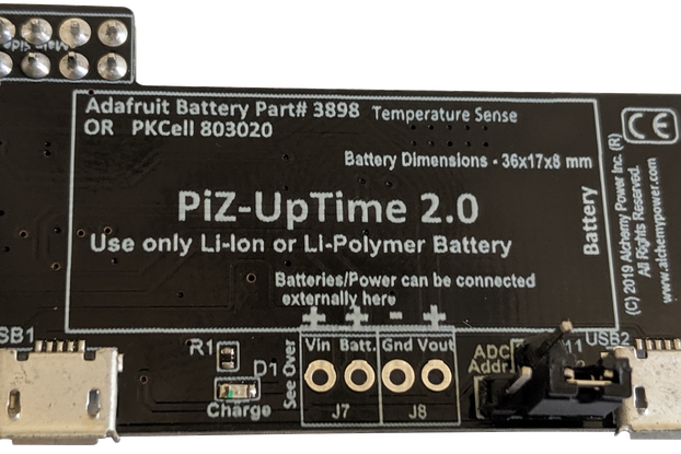 Pi-Zero-UpTime 2.0: UPS for Pi in Pi-Zero size.