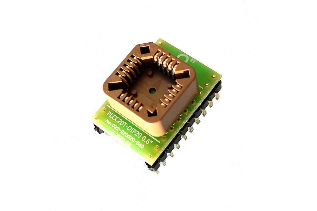 Adapter PLCC20T to DIP20 0.6". 1