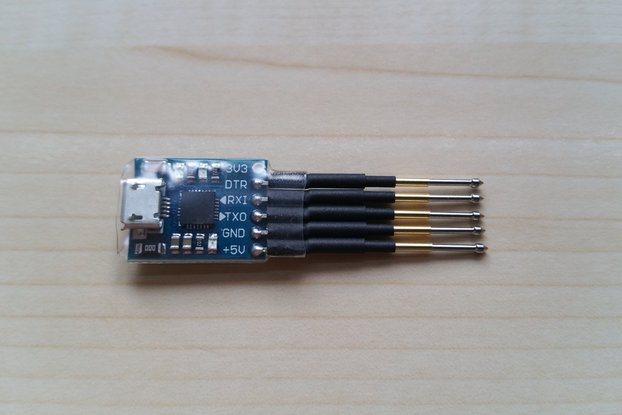 Micro USB to UART TTL adapter with Pogo pins