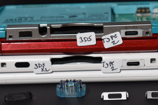 3DS / 3DS XL USB-C Replacement port JIG+bezels