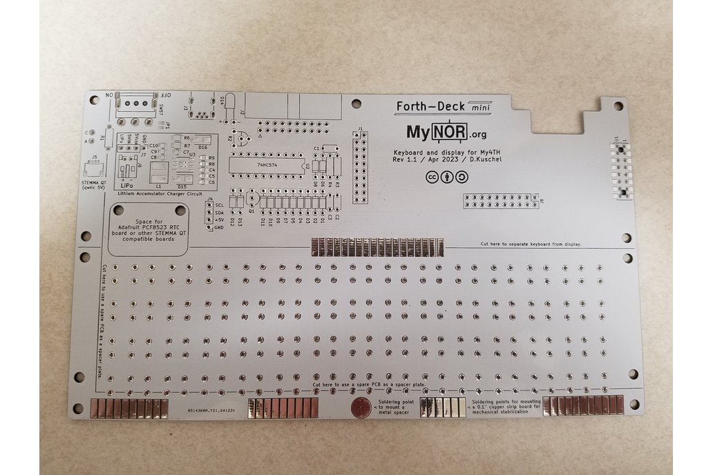 Forth Deck, My4TH, MyNor, DIY Hardware Project 1