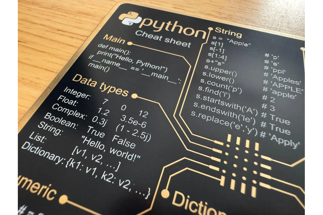 Python PCB Cheat Sheet Coasters 1