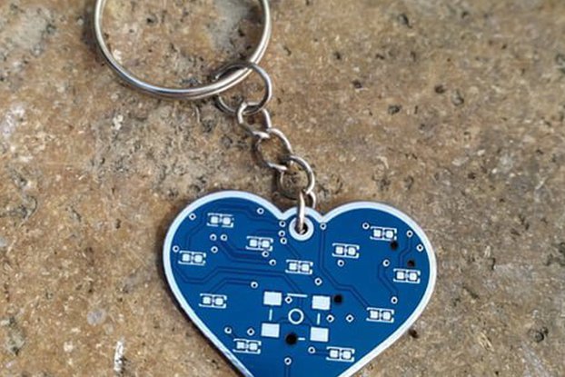Heart PCB Keychain