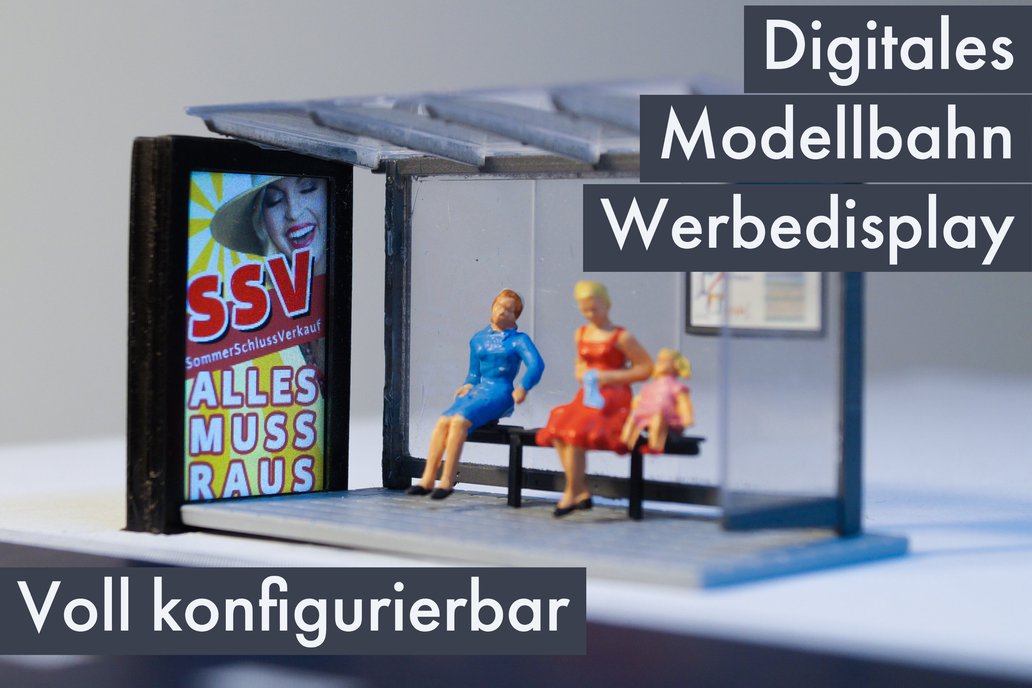 Digital model railroad advertising display 1