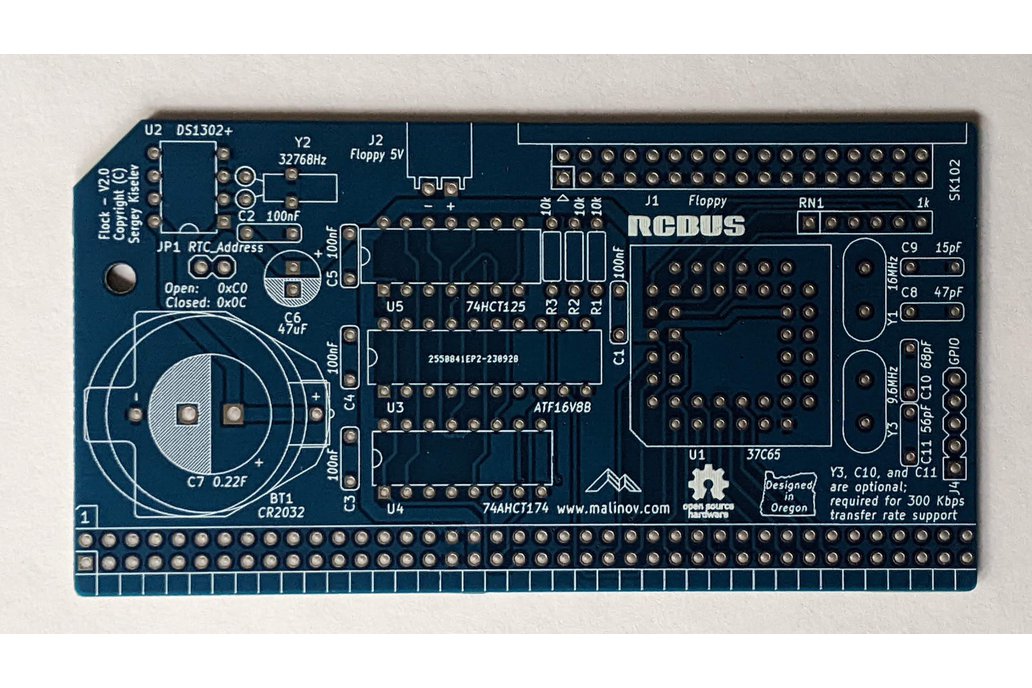 Flock V2 - RCBus Module: PCB, FDC, and SPLD 1