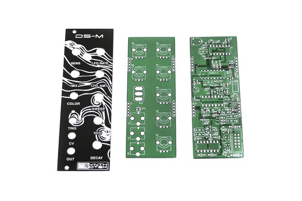 DS-M - Analog Drum Synth Module PCB and Panel Comb