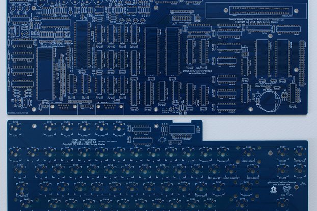 Omega MSX2 V1.5 SBC + Keyboard V1.1 PCB