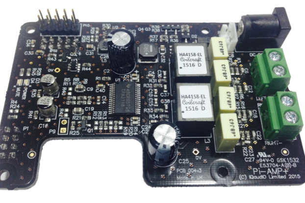 Pi-AMP+ Class D amp for the Pi-DAC+ (up to 2x35w)