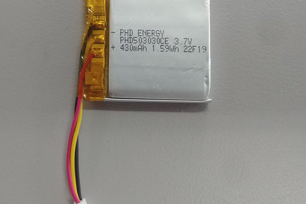 LiIon battery, 430mAh, 3.7v